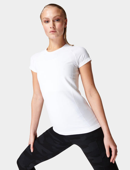 Sweaty Betty Athlete Seamless Gym T-Shirt - Whiteimage1- The Sports Edit