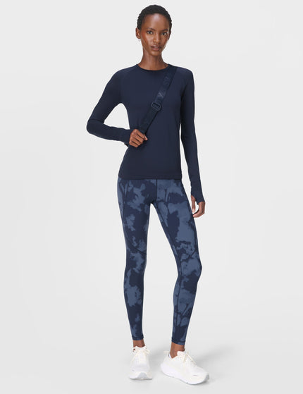 Sweaty Betty Athlete Seamless Workout Long Sleeve Top - Navy Blueimages6- The Sports Edit