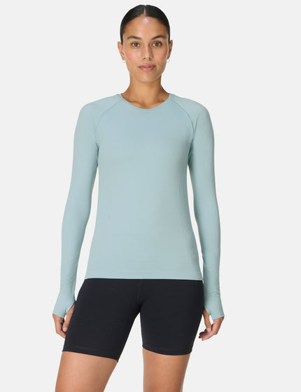 Sweaty Betty Athlete Seamless Workout Long Sleeve Top - Vapour Blueimages1- The Sports Edit