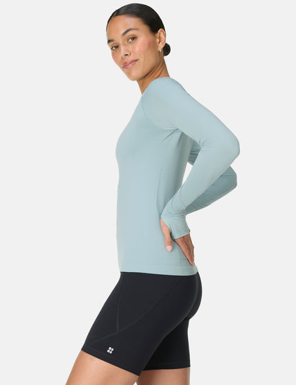 Sweaty Betty Athlete Seamless Workout Long Sleeve Top - Vapour Blueimages2- The Sports Edit