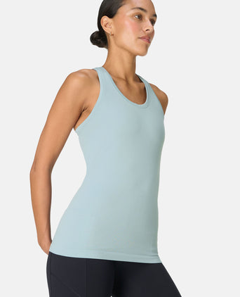 Athlete Seamless Workout Vest - Vapour Blue