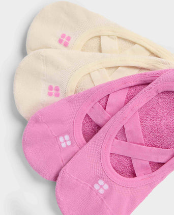 Ballet Gripper Socks 2 Pack - Guava Pink/Coconut Cream