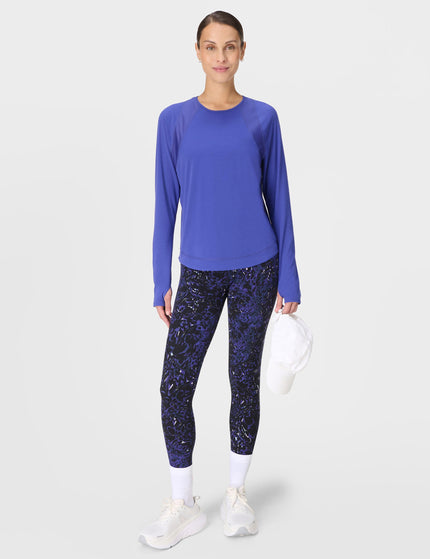 Sweaty Betty Breathe Easy Mesh Long Sleeve Top - Rich Blueimage5- The Sports Edit