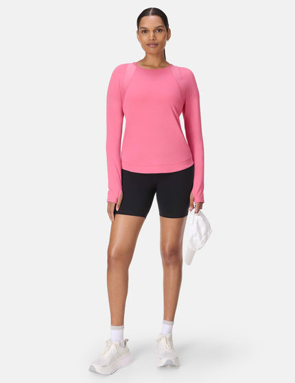 Sweaty Betty Breathe Easy Mesh Long Sleeve Top - Lollipop Pinkimage5- The Sports Edit