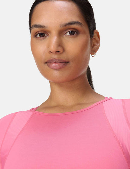 Sweaty Betty Breathe Easy Mesh Long Sleeve Top - Lollipop Pinkimage3- The Sports Edit