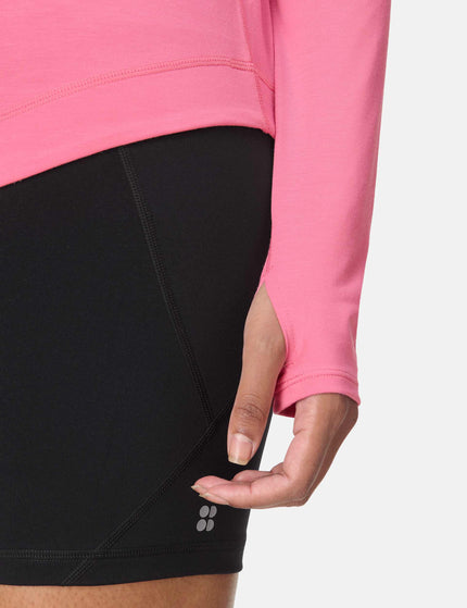 Sweaty Betty Breathe Easy Mesh Long Sleeve Top - Lollipop Pinkimage4- The Sports Edit