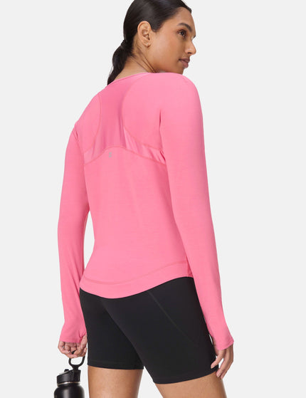 Sweaty Betty Breathe Easy Mesh Long Sleeve Top - Lollipop Pinkimage2- The Sports Edit