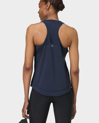 Breathe Easy Mesh Run Vest Top - Navy Blue