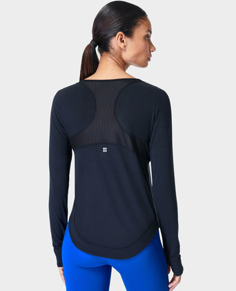 Breathe Easy Running Long Sleeve Top - Black