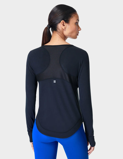 Sweaty Betty Breathe Easy Running Long Sleeve Top - Blackimage2- The Sports Edit