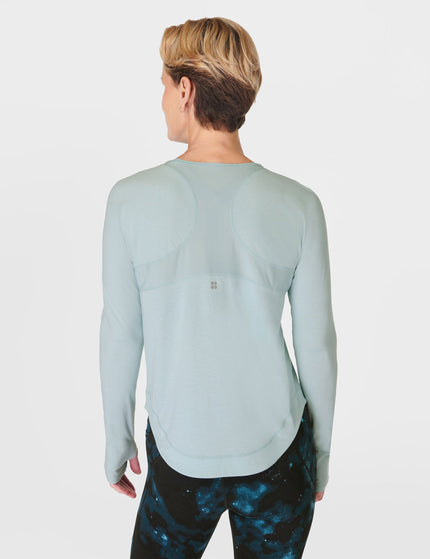 Sweaty Betty Breathe Easy Running Long Sleeve Top - Muted Teal Blueimage2- The Sports Edit