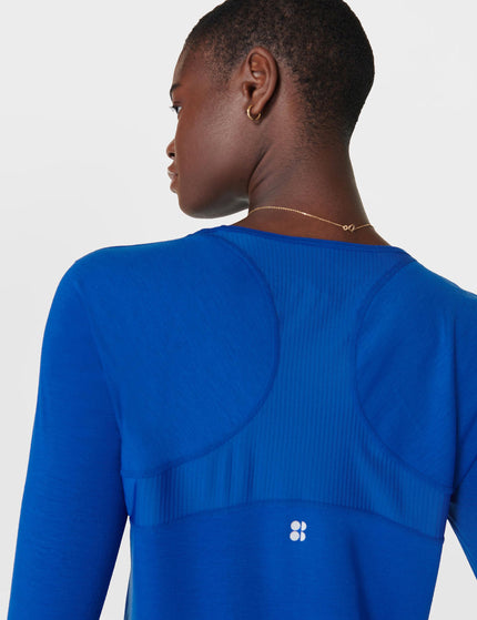 Sweaty Betty Breathe Easy Running Long Sleeve Top - Lightning Blueimage3- The Sports Edit