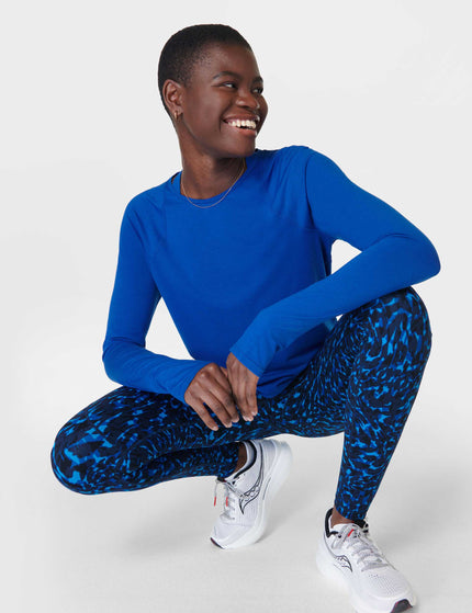 Sweaty Betty Breathe Easy Running Long Sleeve Top - Lightning Blueimage4- The Sports Edit