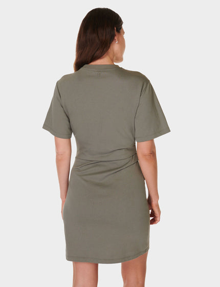 Sweaty Betty Easy Ruched T-Shirt Dress - Umbra Greenimage2- The Sports Edit