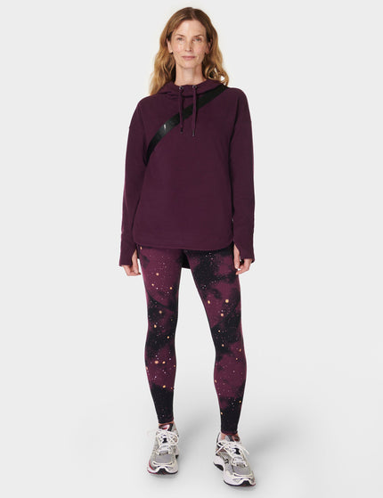 Sweaty Betty Escape Luxe Fleece Hoody - Midnight Cherry Purpleimage6- The Sports Edit