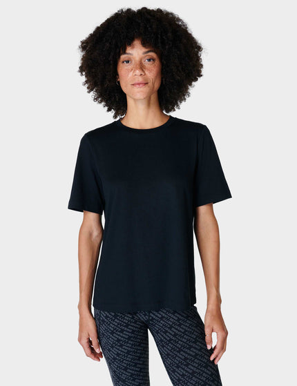 Sweaty Betty Essential Crew Neck T-Shirt - Blackimage1- The Sports Edit