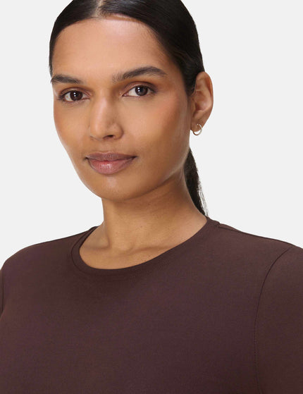 Sweaty Betty Essential Sculpt Long Sleeve Top - Sable Brownimage3- The Sports Edit