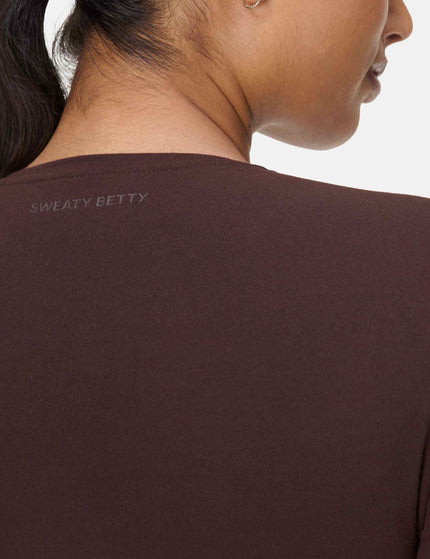 Sweaty Betty Essential Sculpt Long Sleeve Top - Sable Brownimage4- The Sports Edit