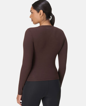 Essential Sculpt Long Sleeve Top - Sable Brown