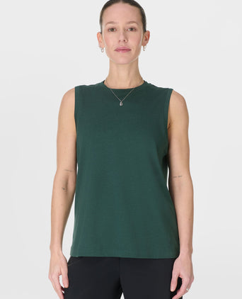 Essential Sleeveless Vest - Trek Green