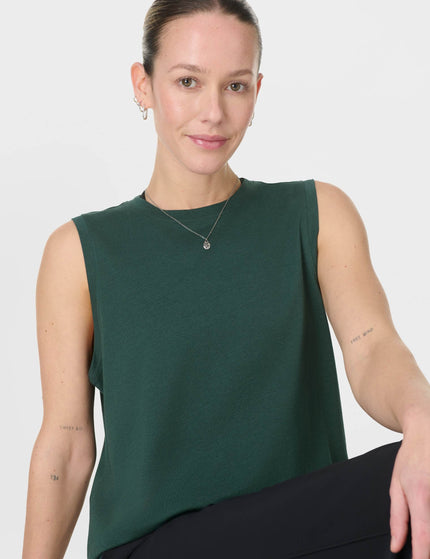 Sweaty Betty Essential Sleeveless Vest - Trek Greenimages3- The Sports Edit