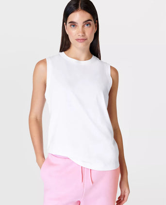 Essential Sleeveless Vest - White