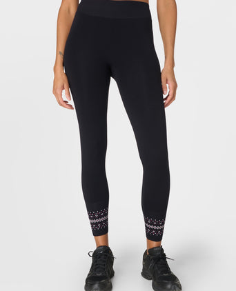Fairisle Novelty Base Layer Legging - Black Fairisle Jacquard