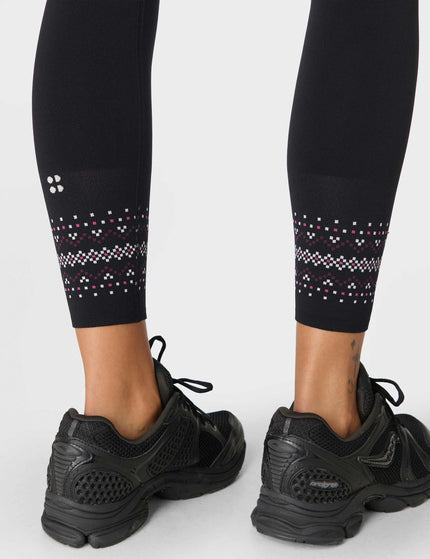 Sweaty Betty Fairisle Novelty Base Layer Legging - Black Fairisle Jacquardimages4- The Sports Edit