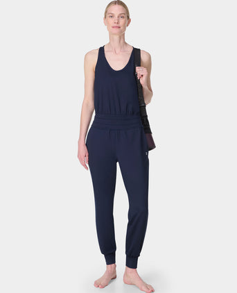 Gaia Performance Yoga Jumpsuit - Navy Blue