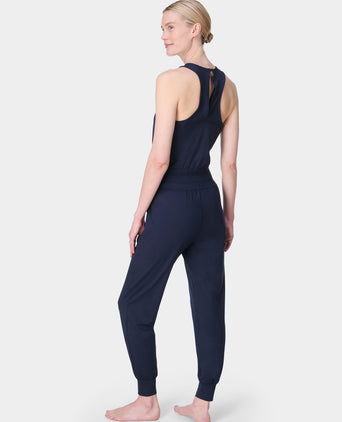 Gaia Performance Yoga Jumpsuit - Navy Blue