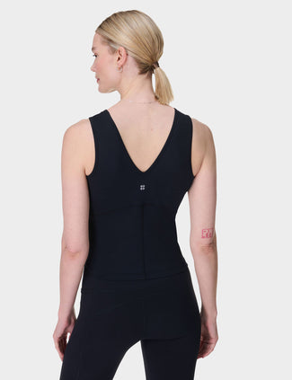 Gaia V-Neck Tank - Black