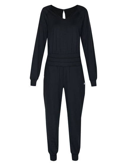 Sweaty Betty Gaia Yoga Long Sleeve Jumpsuit - Blackimage6- The Sports Edit