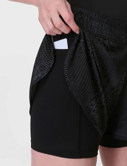 Sweaty Betty Get Set 2-in-1 Multi-Train Shorts - Grey Hybrid Leopard Printimage4- The Sports Edit