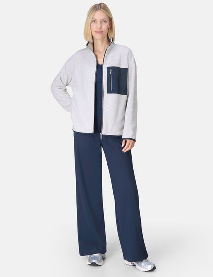 Sweaty Betty Mallow Zip Through - Mottled Grey/Navy Blueimage5- The Sports Edit