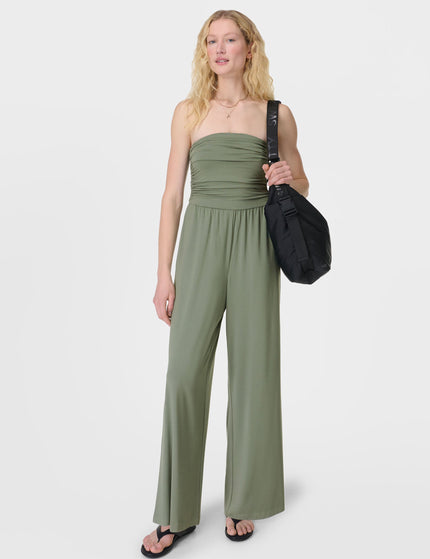 Sweaty Betty Modal Wide Leg Jumpsuit - Willow Greenimage5- The Sports Edit