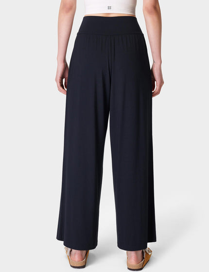 Sweaty Betty Modal Wide Leg Trousers - Blackimage2- The Sports Edit