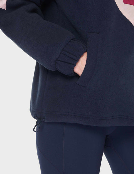 Sweaty Betty Orbit Fleece Half Zip - Navy Blue Colour Blockimage4- The Sports Edit