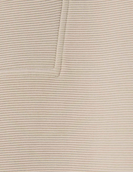 Sweaty Betty Peaceful Ribbed Half Zip Cropped Sweatshirt - Dusk Beigeimages6- The Sports Edit