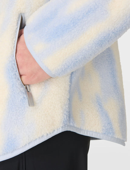 Sweaty Betty Plush Half Zip Fleece - Blue Waterfall Texture Printimages4- The Sports Edit