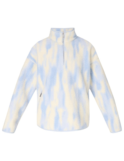 Sweaty Betty Plush Half Zip Fleece - Blue Waterfall Texture Printimages8- The Sports Edit