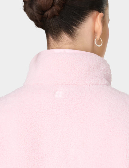 Sweaty Betty Plush Half Zip Fleece - Frost Pinkimages4- The Sports Edit