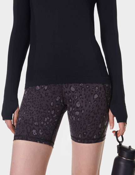Sweaty Betty Power 6" Cycling Shorts - Black Luxe Leopardimage4- The Sports Edit