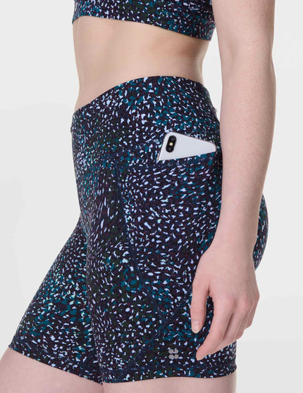 Sweaty Betty Power 6" Cycling Shorts - Blue Aurora Printimage4- The Sports Edit