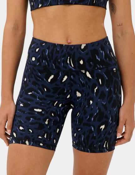 Sweaty Betty Power 6" Cycling Shorts - Blue Abstract Leopard Printimages1- The Sports Edit