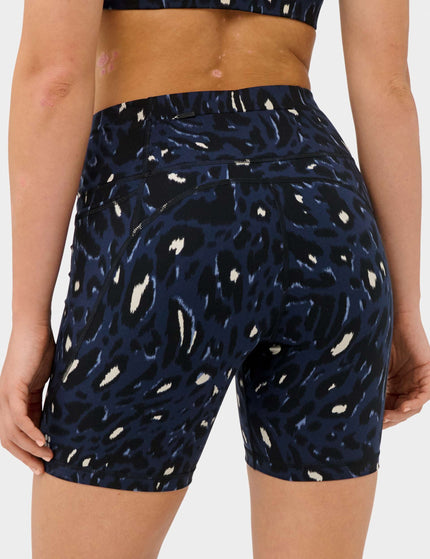 Sweaty Betty Power 6" Cycling Shorts - Blue Abstract Leopard Printimages2- The Sports Edit