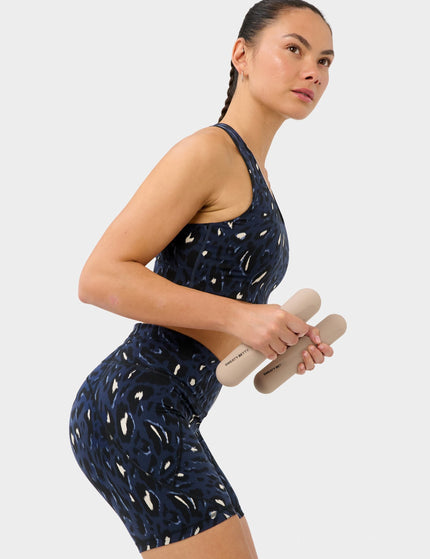 Sweaty Betty Power 6" Cycling Shorts - Blue Abstract Leopard Printimages6- The Sports Edit