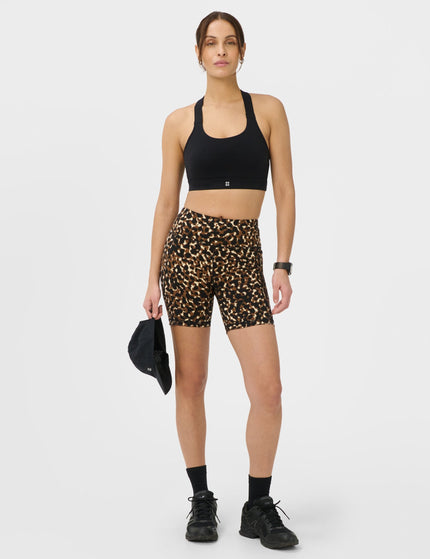 Sweaty Betty Power 6" Cycling Shorts - Brown Offbeat Animal Printimages7- The Sports Edit