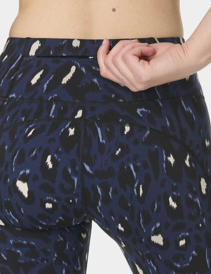 Sweaty Betty Power 7/8 Gym Leggings - Blue Abstract Leopard Printimages5- The Sports Edit