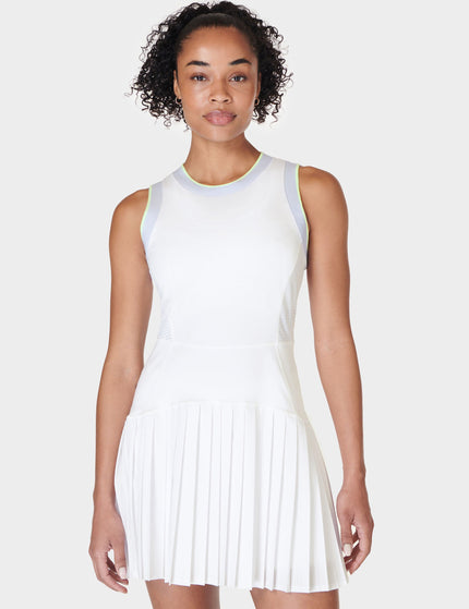 Sweaty Betty Power Ace Mix Pleat Tennis Dress - Whiteimage1- The Sports Edit