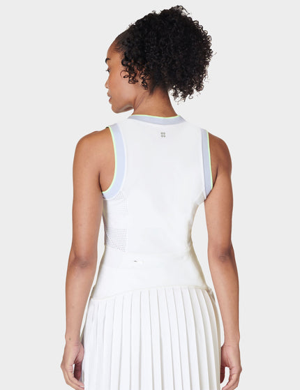 Sweaty Betty Power Ace Mix Pleat Tennis Dress - Whiteimage2- The Sports Edit